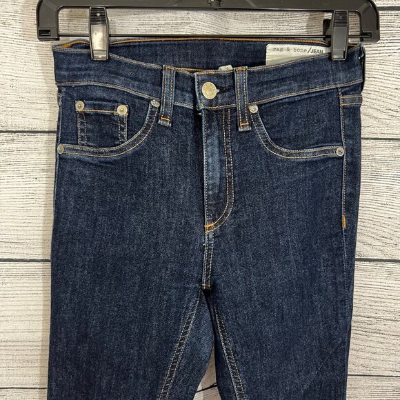 Rag & Bone Skinny Jeans Dark Wash Denim, Size 24 - Picture 2 of 4